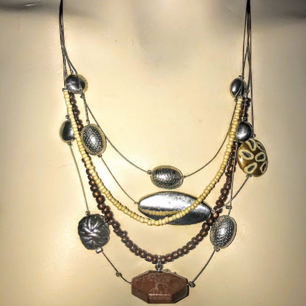Chico’s Multi-strand hand - crafted necklace - Picture 6 of 6